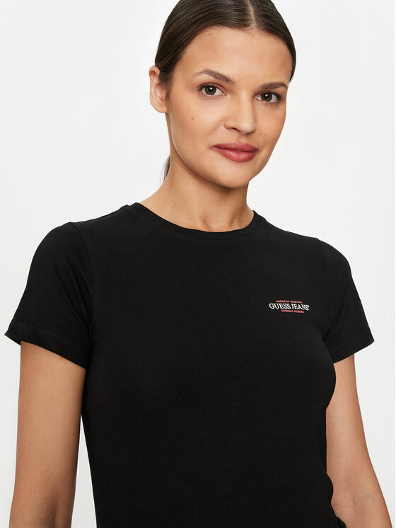 Guess Jeans Guess Jeans T-Shirt W4YI02 J1314 Schwarz Slim Fit