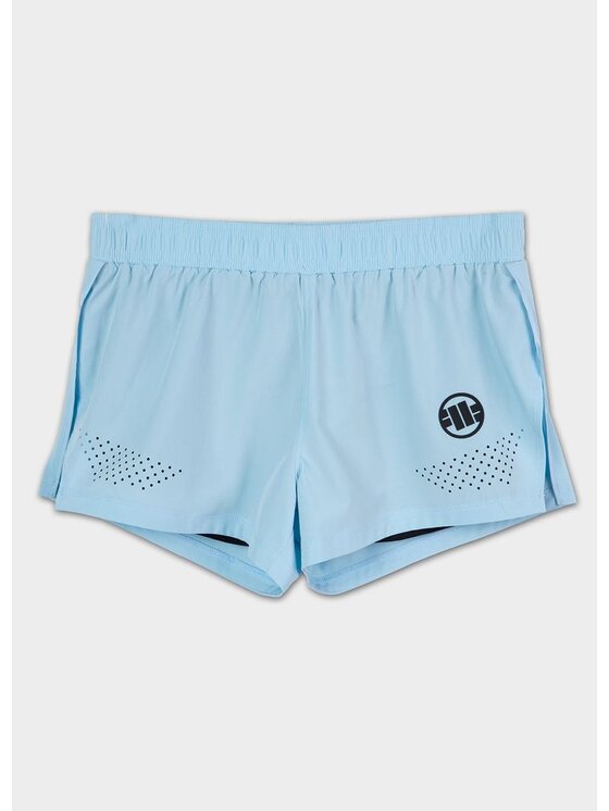 PITBULL PITBULL Szorty sportowe Spodenki Sportowe Damskie Performance Pro plus Small Logo L Błękitny Regular Fit