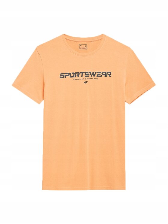 4F 4F T-Shirt 4FSS23TTSHM364-64S Pomarańczowy Active Fit