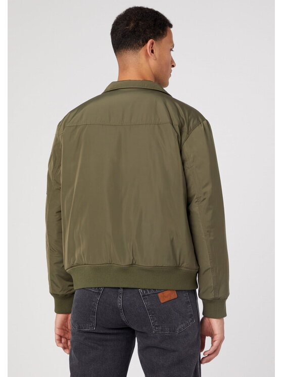 Wrangler Wrangler Giacca di transizione BOMBER JACKET Verde Regular Fit