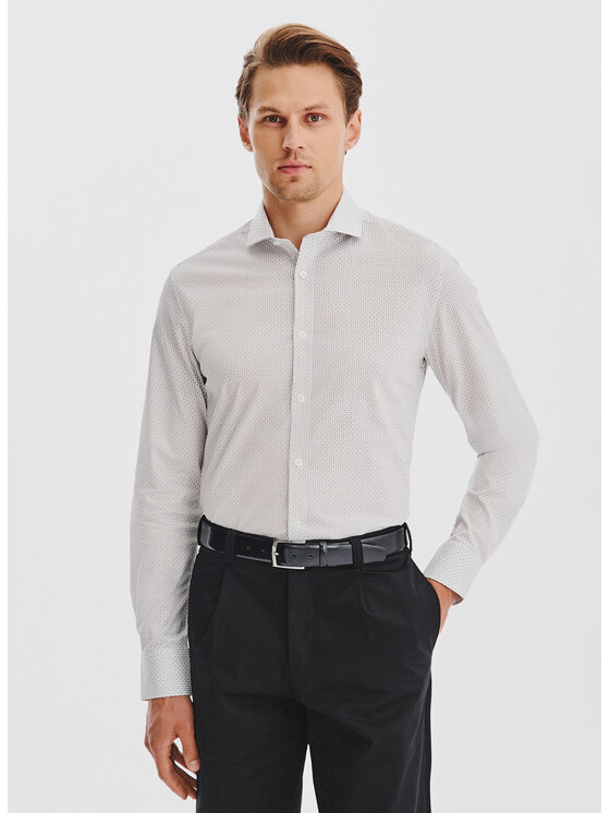 Pako Lorente Pako Lorente Koszula P25WF-1X-033 Biały Slim Fit