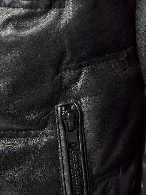 Serge Pariente Serge Pariente Кожено яке Clever Черен Slim Fit