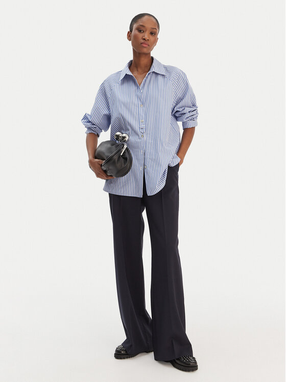 Weekend Max Mara Weekend Max Mara Palazzo püksid Visivo 2615131041 Tumesinine Relaxed Fit