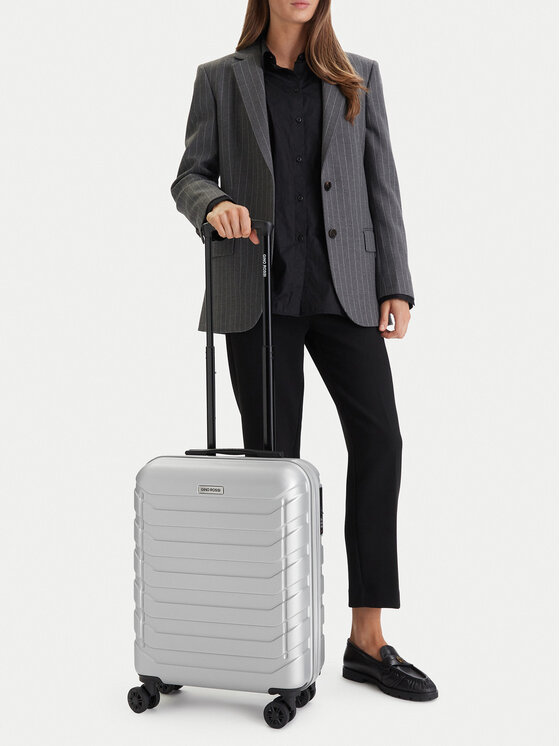 GINO ROSSI Valiză de cabină CEO-GIN-S-003-05-SILVER Argintiu