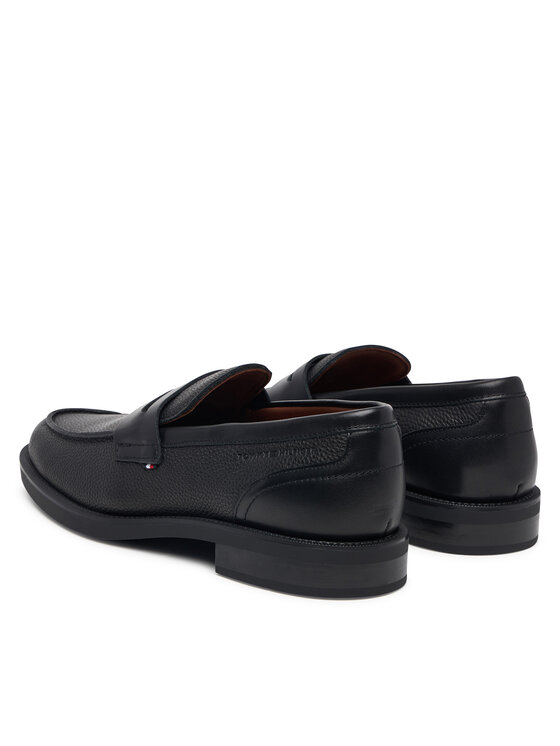 Tommy Hilfiger Tommy Hilfiger Slipper Lth Mix Dress Hilfiger Loafer FM0FM06087 Schwarz
