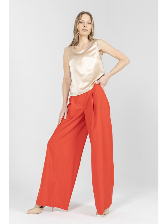 Deni Cler Milano Deni Cler Milano Spodnie materiałowe W-DC-5242-F2-A7-30-1 Czerwony Loose Leg