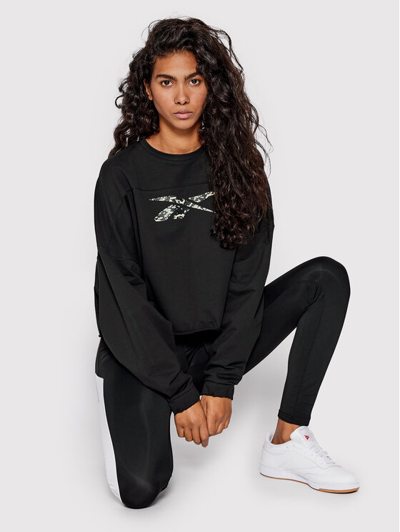 Reebok Sweatshirt Modern Safari HN4365 Schwarz Relaxed Fit • Modivo.at