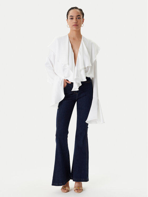 NORMA KAMALI NORMA KAMALI Боди ST125BCBO85944 Бял Loose Fit