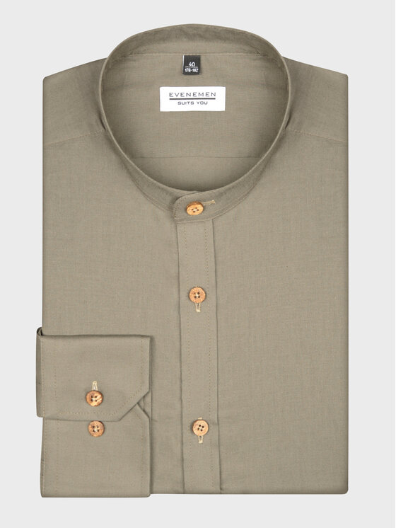 Evenemen Evenemen Koszula James Khaki Slim Fit