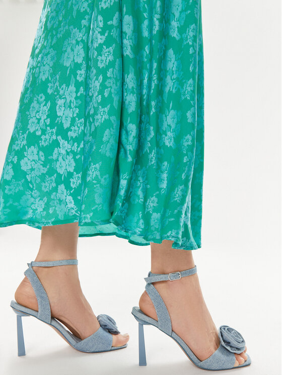 YAS YAS Cocktail obleka Dinella 26031859 Zelena Regular Fit