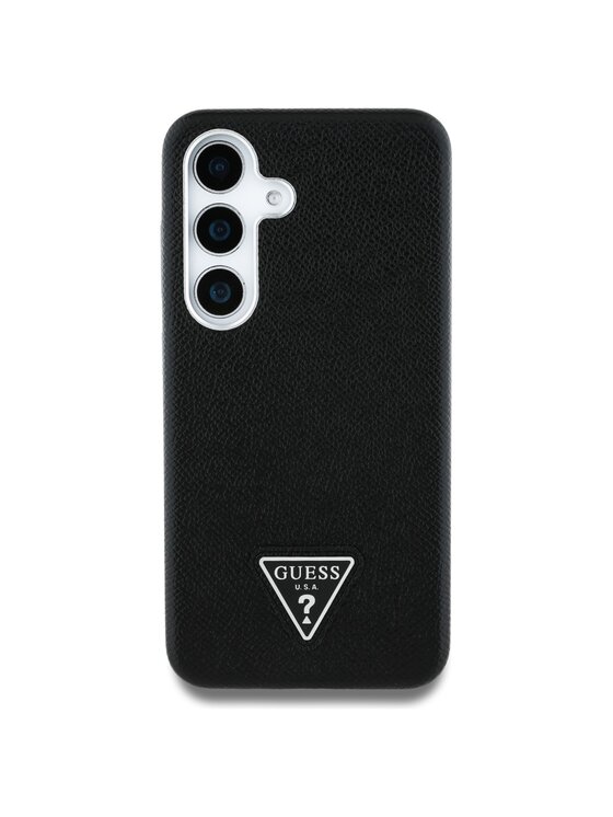 Guess Guess Etui na telefon Grained Triangle Logo Czarny