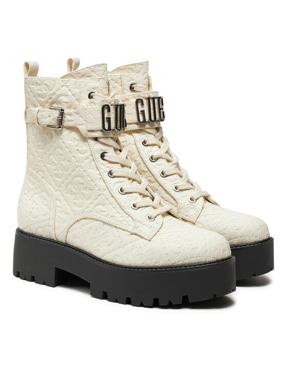 Guess Guess Šnurovacia obuv Vaires FLTSOM FAL10 Biela