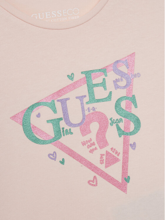 Guess Guess Majica K5BI13 J1314 Ružičasta Regular Fit