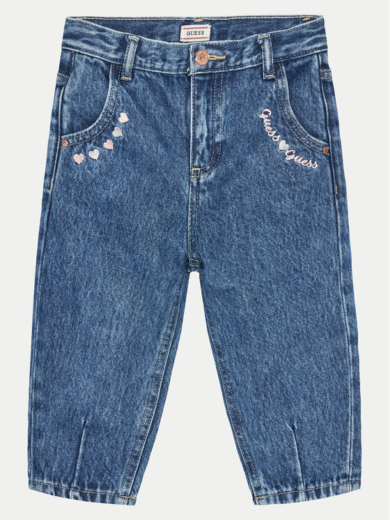 Guess Guess Jeansy K4BA08 D5D70 Tmavomodrá Relaxed Fit
