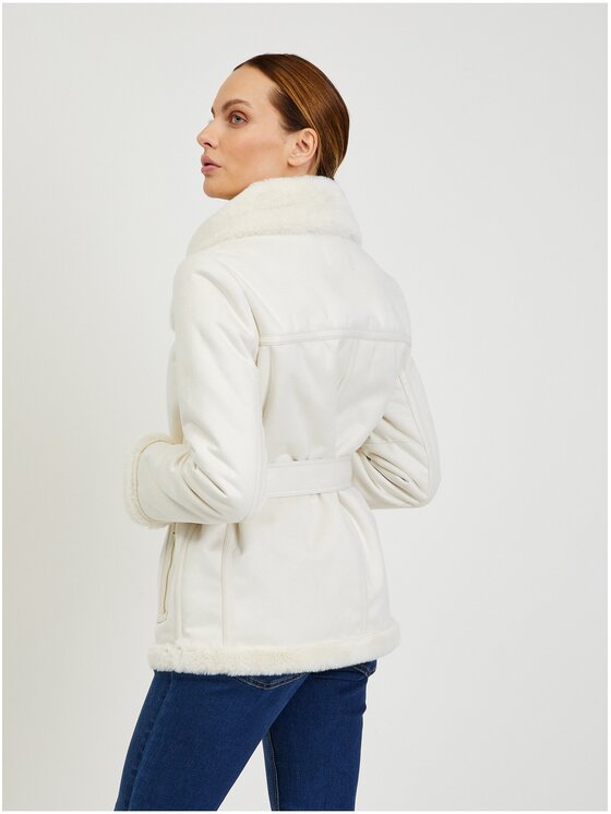 Orsay Orsay Kurtka damska 845021029000__36 Écru Regular Fit