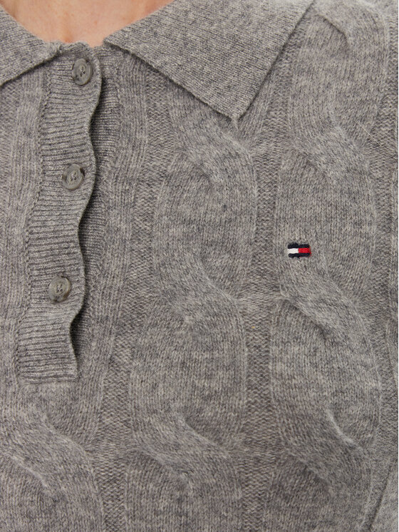 Tommy Hilfiger Tommy Hilfiger Úpletové šaty WW0WW43085 Šedá Regular Fit