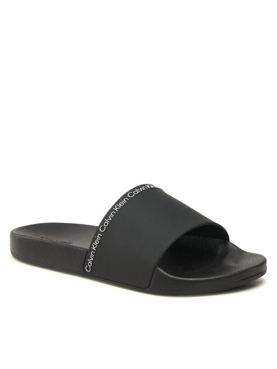 Calvin Klein Calvin Klein Iešļūcenes Rubber Pool Slide HW0HW01526 Melns