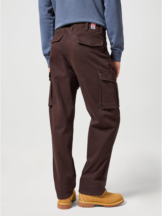 Wrangler Wrangler Spodnie materiałowe CASEY JONES CARGO Brązowy Regular Fit