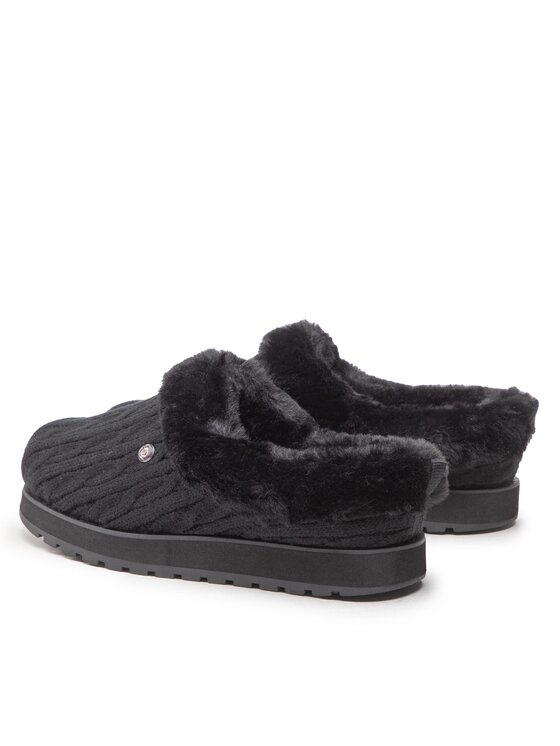 Skechers Skechers Παντόφλες Σπιτιού BOBS Ice Angel 31204/BBK Μαύρο