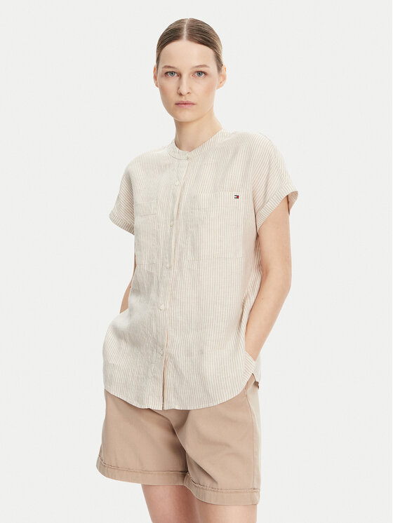 Tommy Hilfiger Tommy Hilfiger Košulja WW0WW44715 Bež Regular Fit