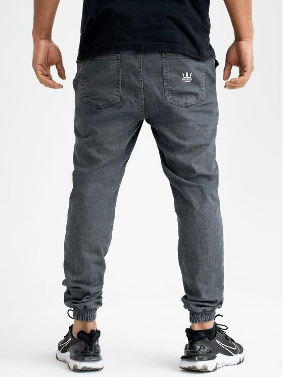 Jigga Wear Jigga Wear Joggery DZOGER DZINS KORONA 102205 Szary Regular Fit
