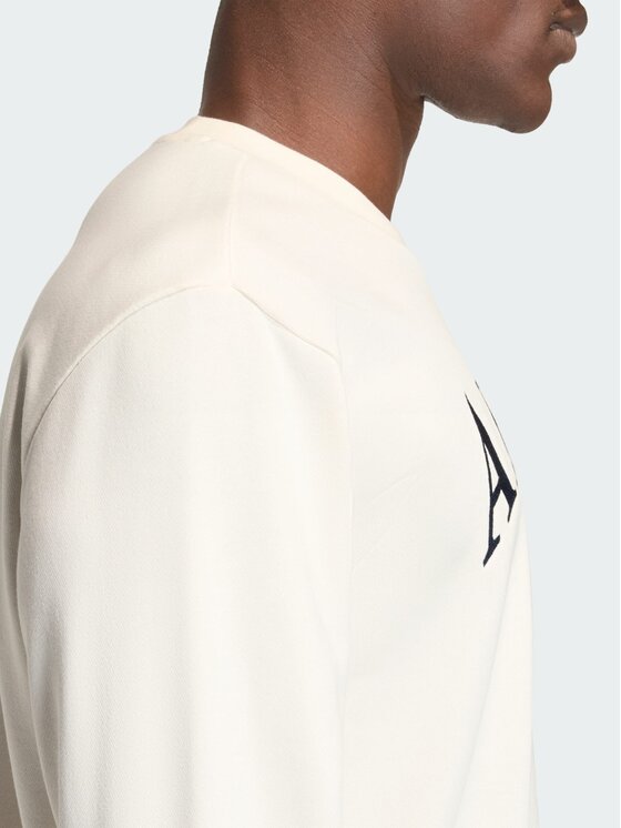 adidas adidas Bluza Heritage Graphic Crew Biały Regular Fit
