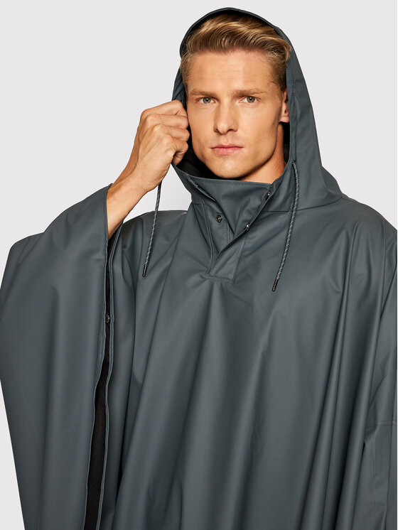Rains Rains Poncsó Unisex 1811 Szürke Loose Fit