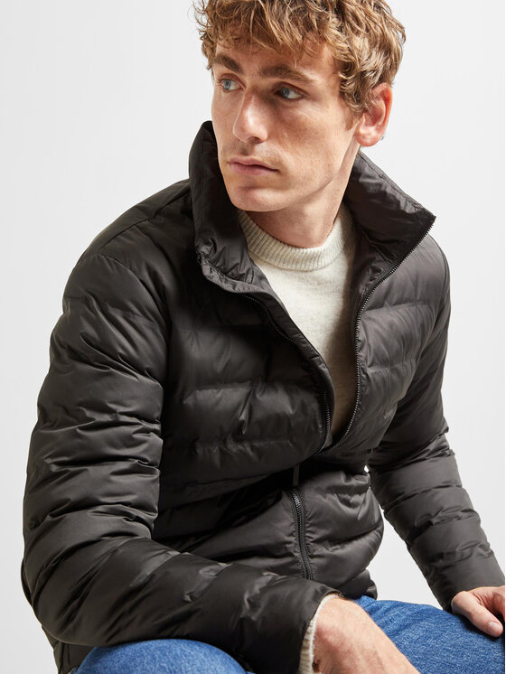 Selected Homme Selected Homme Μπουφάν μεταβατικό 16089395 Μαύρο Regular Fit