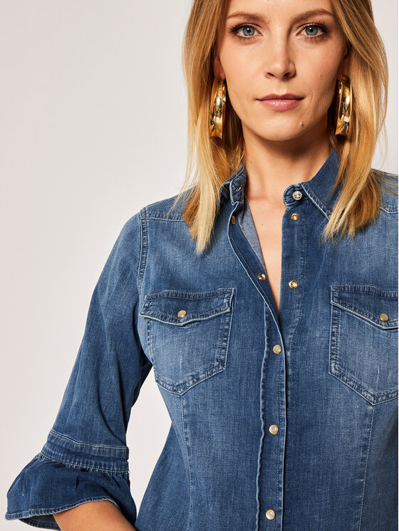 Liu Jo Liu Jo Camicia UA0052 D4435 Blu scuro Slim Fit