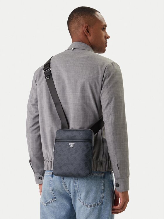 Guess Guess Torbica za okrog pasu Vezzola Smart Crossbody Flat HMEVZL P2223 Črna