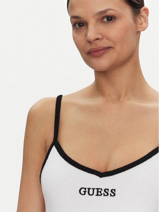 Guess Guess Rochie de zi E5GK15 KCQV1 Alb Bodycon Fit