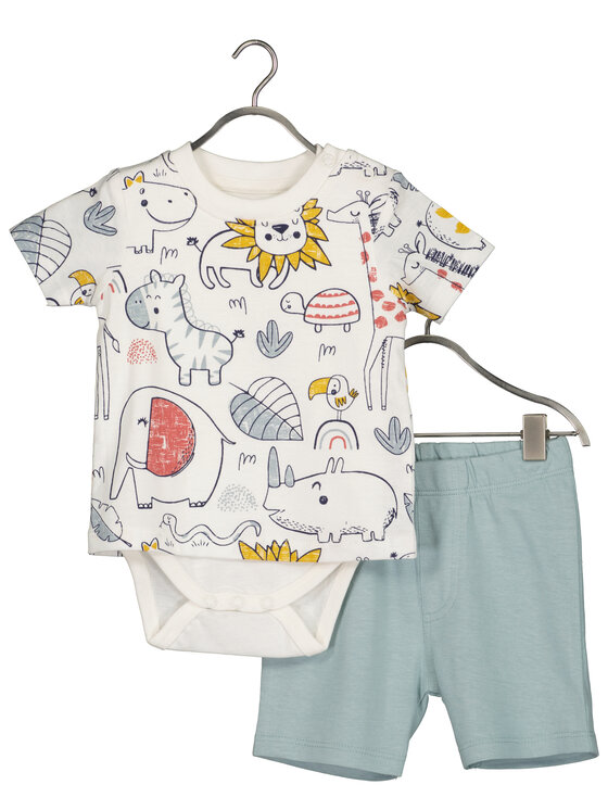 Blue Seven Blue Seven Набір боді і шорти 422185 X Білий Regular Fit