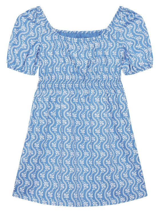 Tommy Hilfiger Tommy Hilfiger Sommerkleid KG0KG08473 D Blau Regular Fit