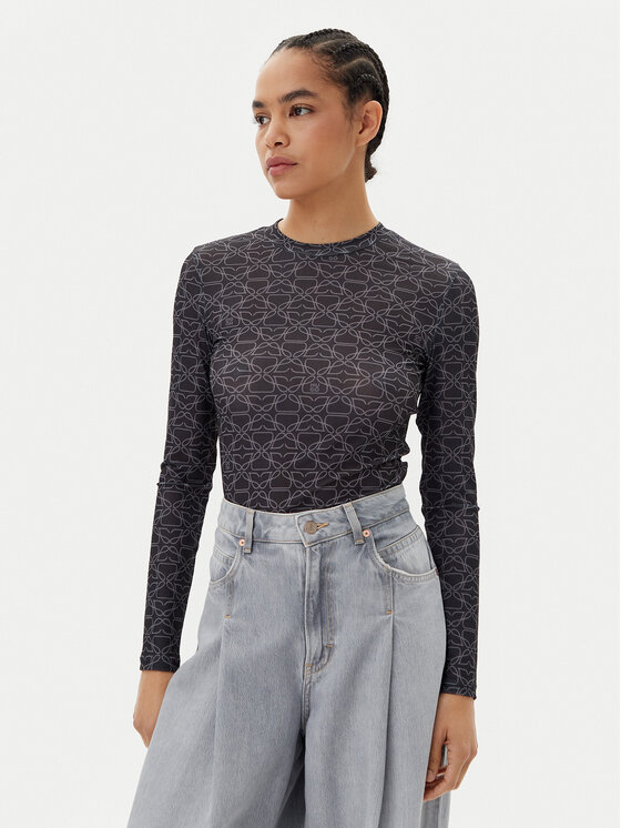 HUGO HUGO Blúz Diralina_10 50542422 Fekete Slim Fit