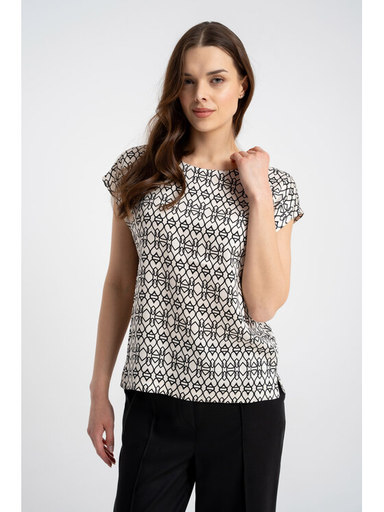 CLICK CLICK Μπλουζάκι 10-6698 Λευκό Loose Fit