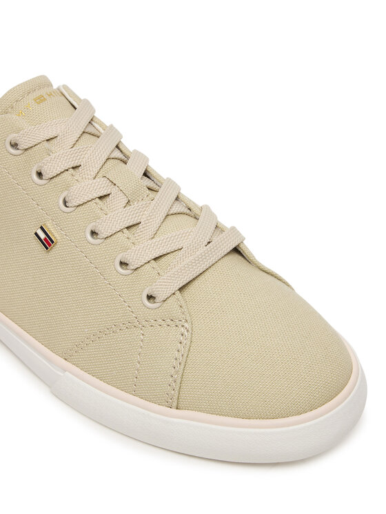 Tommy Hilfiger Tommy Hilfiger Sneakersy Th Low Profile Vulc Canvas FW0FW09102 Beżowy