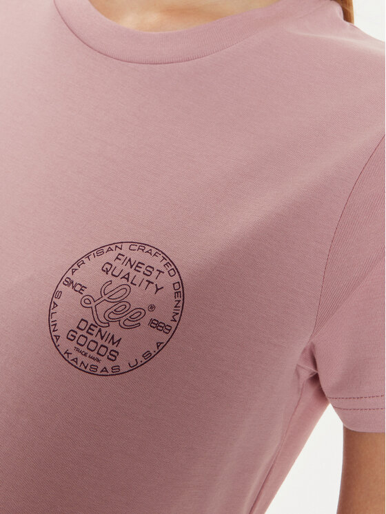 Lee Lee T-shirt Small Logo 112355197 Ružičasta Regular Fit