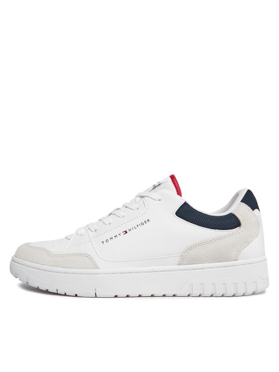 Tommy Hilfiger Tommy Hilfiger Sportcipők Th Basket Core Lth Mix Ess FM0FM05058 Fehér