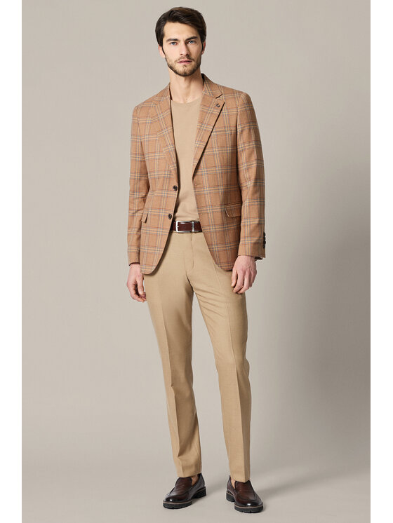 Lancerto Lancerto Marynarka Carloforte MA131126000026 Brązowy Slim Fit