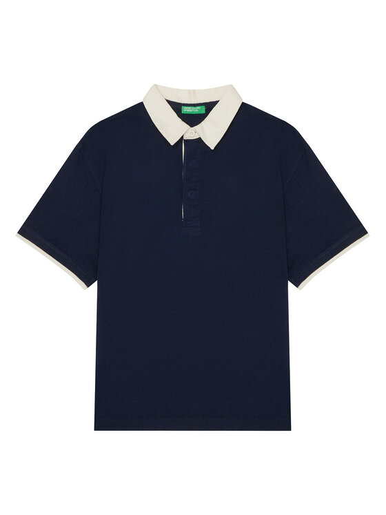United Colors Of Benetton United Colors Of Benetton Polo majica 3MI5C301U Mornarsko modra Relaxed Fit
