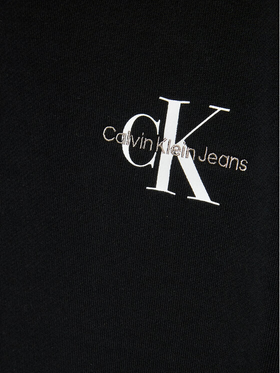 Calvin Klein Jeans Calvin Klein Jeans Džemperis ar kapuci Small Monogram IU0IU00266 Melns Regular Fit