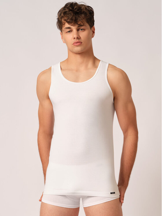 Skiny Skiny Komplet 2 tank topów 80806 Biały Slim Fit