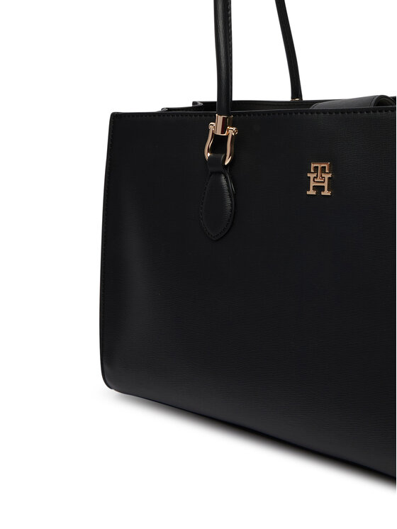 Tommy Hilfiger Tommy Hilfiger Дамска чанта Th Grace Satchel AW0AW18750 Черен