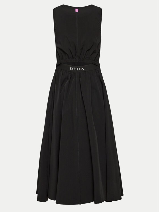 Deha Deha Лятна рокля D02677 Черен Regular Fit