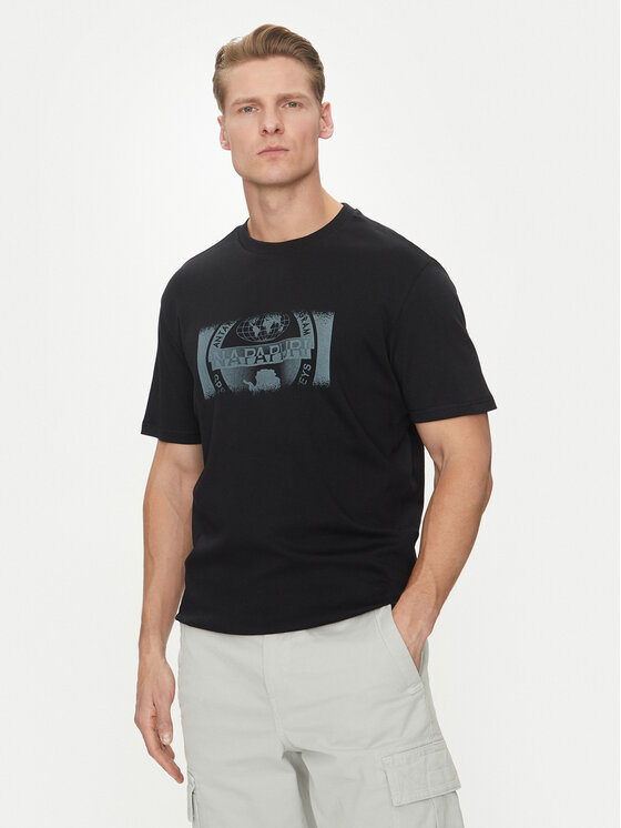 Napapijri Napapijri T-särk S-Vanni NP0A4IEA Must Regular Fit