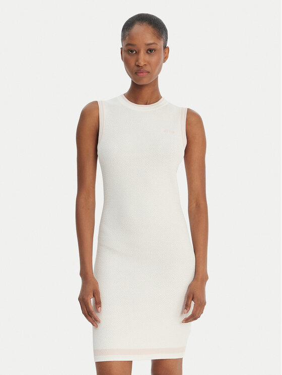 Guess Guess Плетена рокля V6GK04 Z0648 Бял Regular Fit