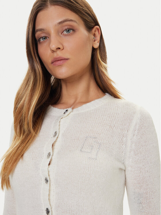 Gaudi Gaudi Kardigan 521BD53011 Écru Regular Fit