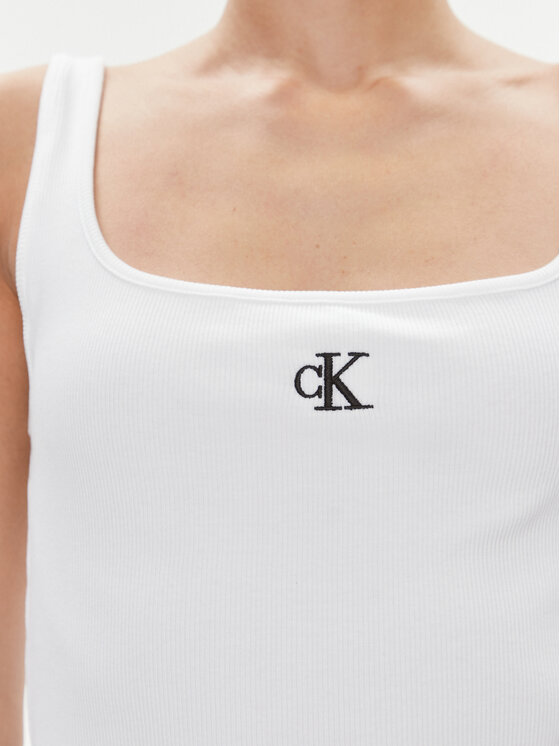 Calvin Klein Jeans Calvin Klein Jeans Marškinėliai J20J223192 Balta Relaxed Fit