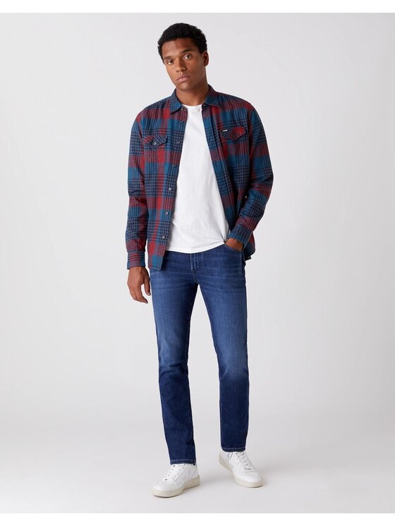 Wrangler Wrangler Jeansy TEXAS SLIM Niebieski Slim Fit