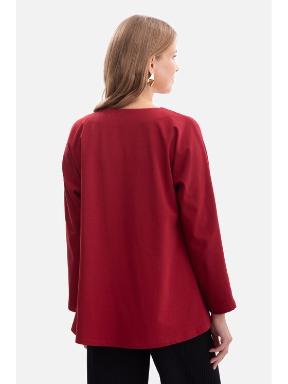 BeWear BeWear Bluzka b304 Bordowy Baggy Fit